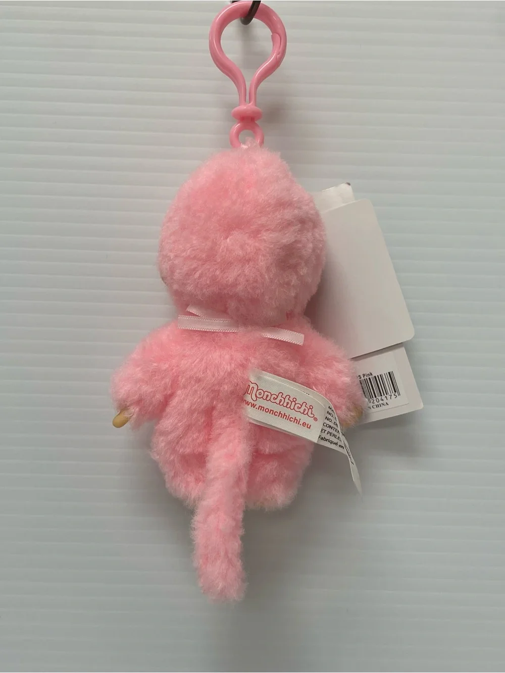 Monchhichi Pink Plush Keychain